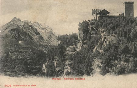 Alpy - Maloya - Schloss Renesse stara widokówka