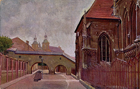 Pocztówka z kościołem świętej Katarzyny w Krakowie